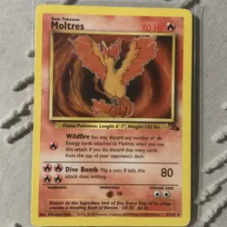 Moltres 27/62 Rare Fossil Pokemon Unlimited - Image 1