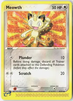 Meowth 42/95 Common Team Magma vs Team Aqua Pokemon Near Mint - Image 1