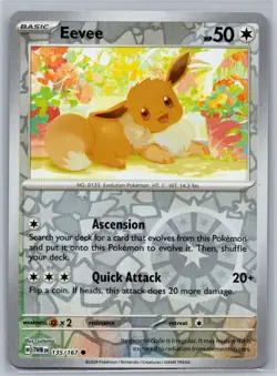 [NM] Eevee 135/167 (Reverse Holo) - Pokemon TCG Twilight Masquerade - Image 1