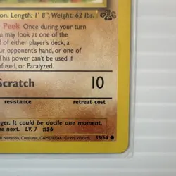 Pokemon Mankey 55/64 Jungle 1st Edition Common 30 HP Basic English 1999 - Image 5