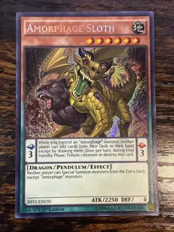 Amorphage Sloth SHVI-EN030 Shining Victories 1st Edition NM YuGIOh - Image 1