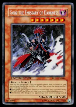 Gorz the Emissary of Darkness - DLG1-EN000 MP Secret Rare Dark Legends Yu-Gi-Oh - Image 1