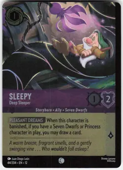 Sleepy Deep Sleeper Foil Foil 44/204 Wilds Unknown Disney Lorcana - Image 1