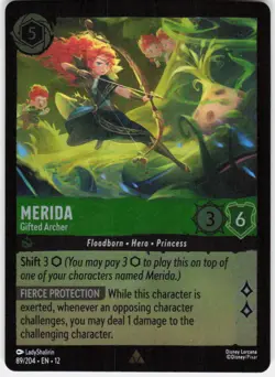 Merida Gifted Archer Foil 89/204 Wilds Unknown Disney Lorcana - Image 1