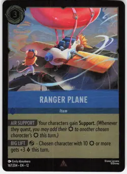 Ranger Plane Foil 167/204 Wilds Unknown Disney Lorcana - Image 1