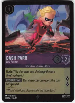 Dash Parr Lava Runner Foil 61/204 Wilds Unknown Disney Lorcana - Image 1