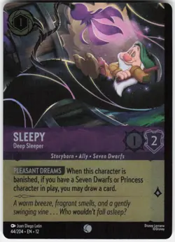 Sleepy Deep Sleeper Foil 44/204 Wilds Unknown Disney Lorcana - Image 1