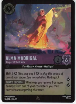 Alma Madrigal Keeper of the Flame Foil 58/204 Wilds Unknown Disney Lorcana - Image 1
