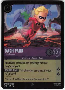 Dash Parr Lava Runner Foil 61/204 Wilds Unknown Disney Lorcana - Image 1