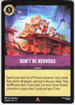 Don't Be Nervous 65/204 Wilds Unknown Disney Lorcana - Image 1
