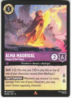 Alma Madrigal Keeper of the Flame 58/204 Wilds Unknown Disney Lorcana - Image 1