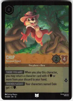 Chip Retrieval Expert Foil 14/204 Wilds Unknown Disney Lorcana - Image 1