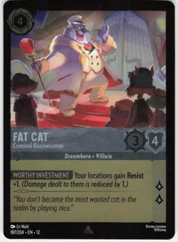 Fat Cat Criminal Businessman Foil 187/204 Wilds Unknown Disney Lorcana - Image 1
