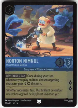 Norton Nimnul Misanthropic Genius Foil 146/204 Wilds Unknown Disney Lorcana - Image 1