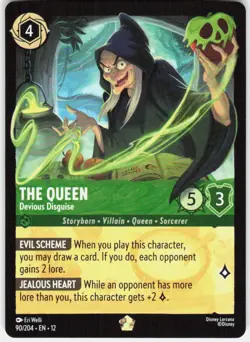 The Queen Devious Disguise 90/204 Wilds Unknown Disney Lorcana - Image 1