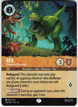Rex Protective Dinosaur Epic Foil 206/204 Wilds Unknown Disney Lorcana - Image 1
