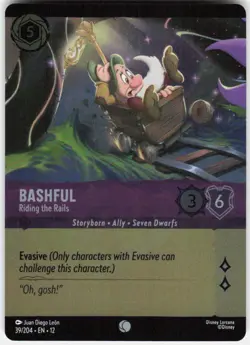 Bashful Riding the Rails Foil 39/204 Wilds Unknown Disney Lorcana - Image 1