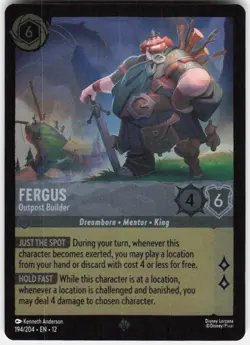 Fergus Outpost Builder Foil 194/204 Wilds Unknown Disney Lorcana - Image 1