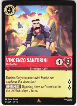 Vincenzo Santorini On the Run 124/204 Wilds Unknown Disney Lorcana - Image 1