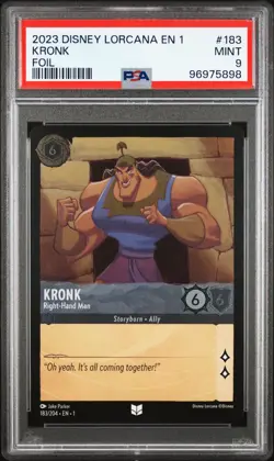 2023 DISNEY LORCANA EN 1-THE FIRST CHAPTER FOIL KRONK - RIGHT-HAND MAN PSA 9 - Image 1