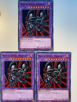 Yugioh Black Skull Dragon LDS1-EN012 NM 1st NM x3 Play Set - Image 1