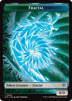 Fractal (0004) || Pest (0008) Double-Sided Token - Secrets of Strixhaven (SOS) - Image 1