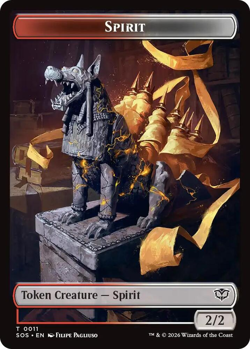 Fractal (0005) || Spirit (0011) Token - Secrets of Strixhaven (SOS)(Foil) - Image 2