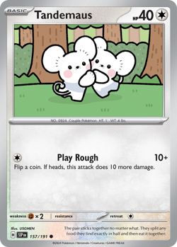 Tandemaus 157/191 C Surging Sparks Reverse Holo NM/M Pokemon - Image 4