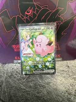 POKEMON TCG LILLIE'S CLEFAIRY EX 184/159 SV09 HOLO SPECIAL ILLUSTRATION RARE - Image 1