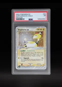 2003 Pokemon Ampharos EX Dragon Holo #89 PSA 1 pop 24 NEW CERT - Image 1