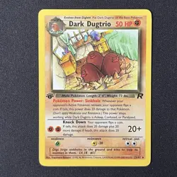 Dark Dugtrio 23/82 1st Edition Team Rocket Pokemon Card - Image 2