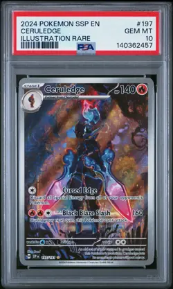 PSA 10 Ceruledge IR Surging Sparks 197/191 GEM MINT Graded Pokemon Card - Image 1