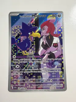 Pokemon Team Rockets Murkrow Illustration Rare Card 200/182 Destined Rivals - Image 1