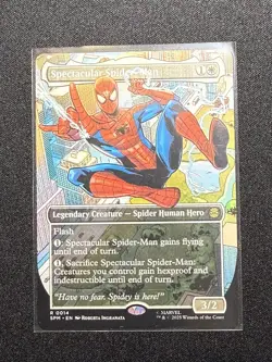 Spectacular Spider-Man (Borderless) (SPM-014) - Marvel's Spider-Man Foil Near M - Image 1