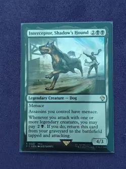 Interceptor, Shadow's Hound (Surge Foil) #47 (NM) Final Fantasy FIC Magic MTG - Image 1