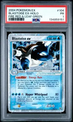 PSA 1 Blastoise EX Fire Red & Leaf Green Holo Foil 104/112 2004 Pokemon PR - Image 1