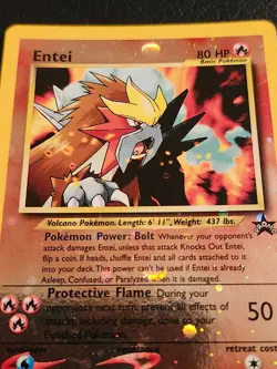 Pokemon Card Entei Reverse Holo (Black Series Promo) - Image 2