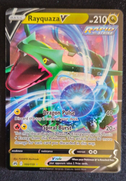Pokemon TCG Crown Zenith Rayquaza V 100/159 Ultra Rare NM condition - Image 1