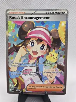 Pokemon TCG Rosa's Encouragement Full Art Special Illustration Rare 123/088 - Image 1
