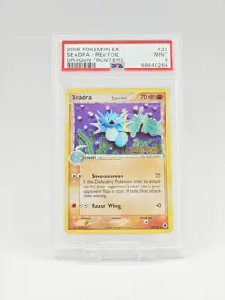 2006 POKEMON EX DRAGON FRONTIERS #22 SEADRA-REV.FOIL DRAGON FRONTIERS PSA 9 - Image 1