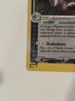Pokemon Mightyena 10/109 EX Ruby & Sapphire 2003 Holo Rare - LP - Image 2