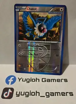 POKEMON CHATOT 77/101 PLASMA BLAST REVERSE HOLO LIGHT PLAYED - Image 1