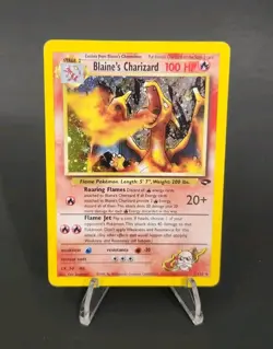 Pokemon TCG Blaine's Charizard 2/132 Gym Challenge Holo Corrected Version - Image 1