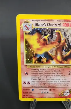 Pokemon TCG Blaine's Charizard 2/132 Gym Challenge Holo Corrected Version - Image 3