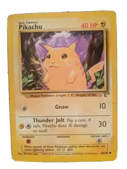 Pikachu E3 Stamped Promo Pokemon Card Base Set 58/102 Yellow Cheeks 1999 - Image 1