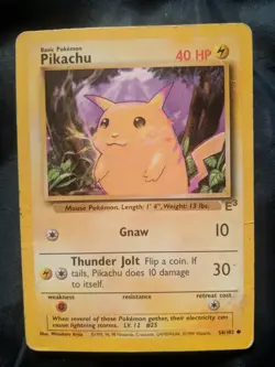 Pikachu E3 Stamped Promo Pokemon Card Base Set 58/102 Yellow Cheeks 1999 - Image 2