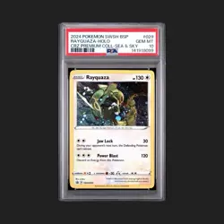 2024 Pokemon Rayquaza SWSH029 Black Star Promo Holo Card Cosmos PSA 10 - Image 1