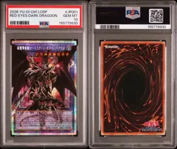 PSA 10 Dragoon of Red Eyes Over Rush Prismatic Secret Rare Card - Image 3