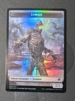 MTG *FOIL * Dominaria Remastered Token ZOMBIE ** BIRD NM - Image 1