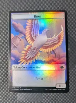 MTG *FOIL * Dominaria Remastered Token ZOMBIE ** BIRD NM - Image 2
